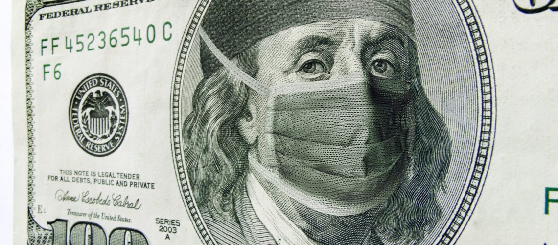 Photo,Illustration,Of,Ben,Franklin,Wearing,A,Health,Care,Mask